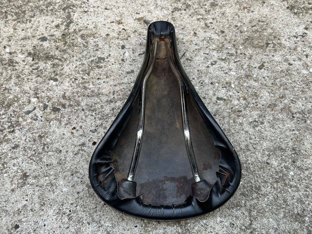 Mundialita Italia Vintage Road Bike Saddle Racing Black Italy Retro - Image 5