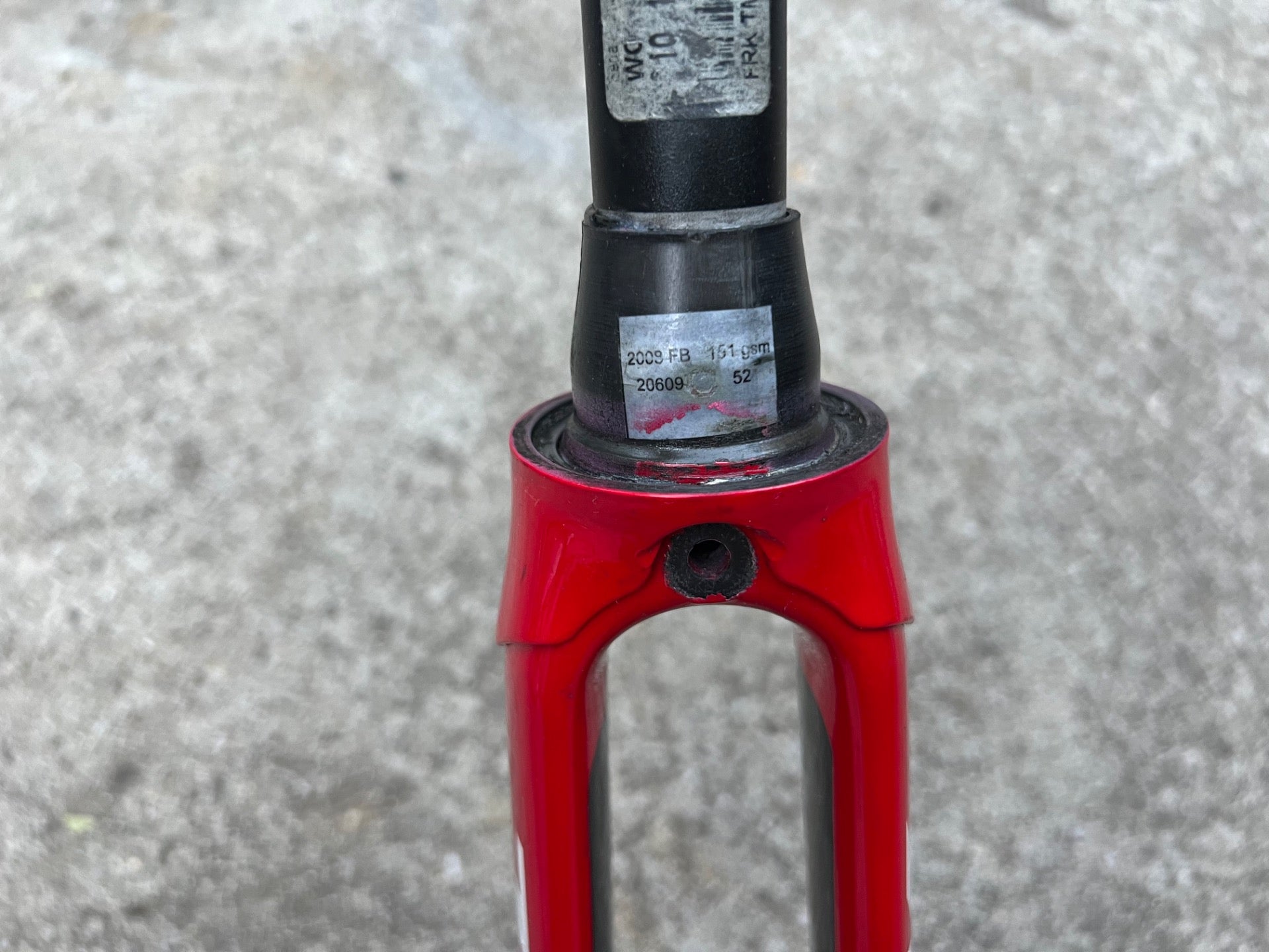 Trek RXL Bontrager 1 1/8” Tapered Carbon Fork Red White Aluminum Road Bike Race - Image 5