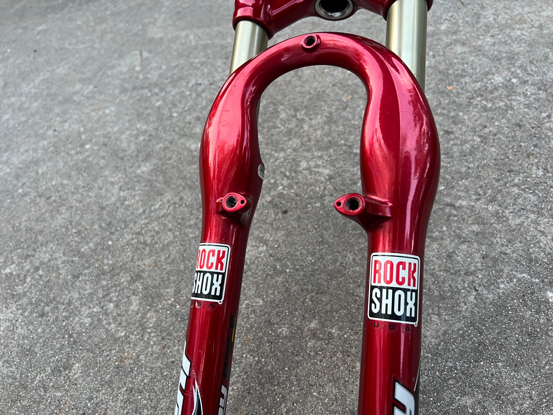 SERVICED RockShox Judy Race 80mm 1 1/8” Threadless Fork Red Vintage MTB Disc  - Image 5