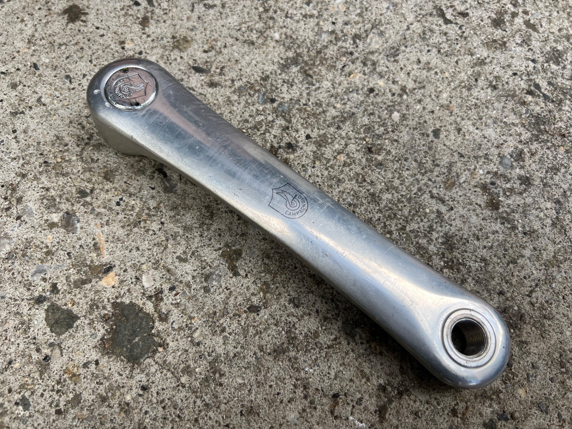 Campagnolo C-Record Crankset 170mm 53/42T Vintage Retro Road Bike Silver Campy - Image 5