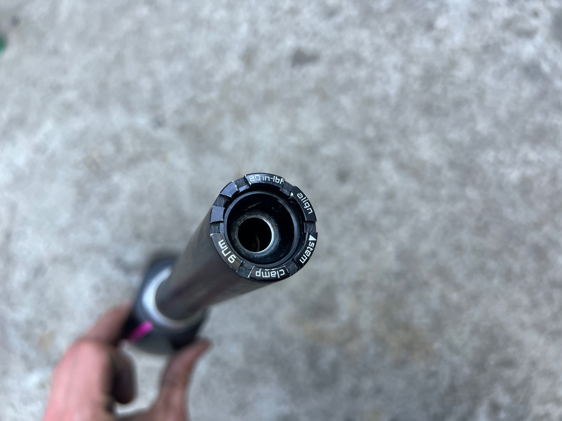 Specialized Carbon Fork 1 1/8” to 1 1/4” Tapered Threadless 8.5in Black Red Pink - Image 5