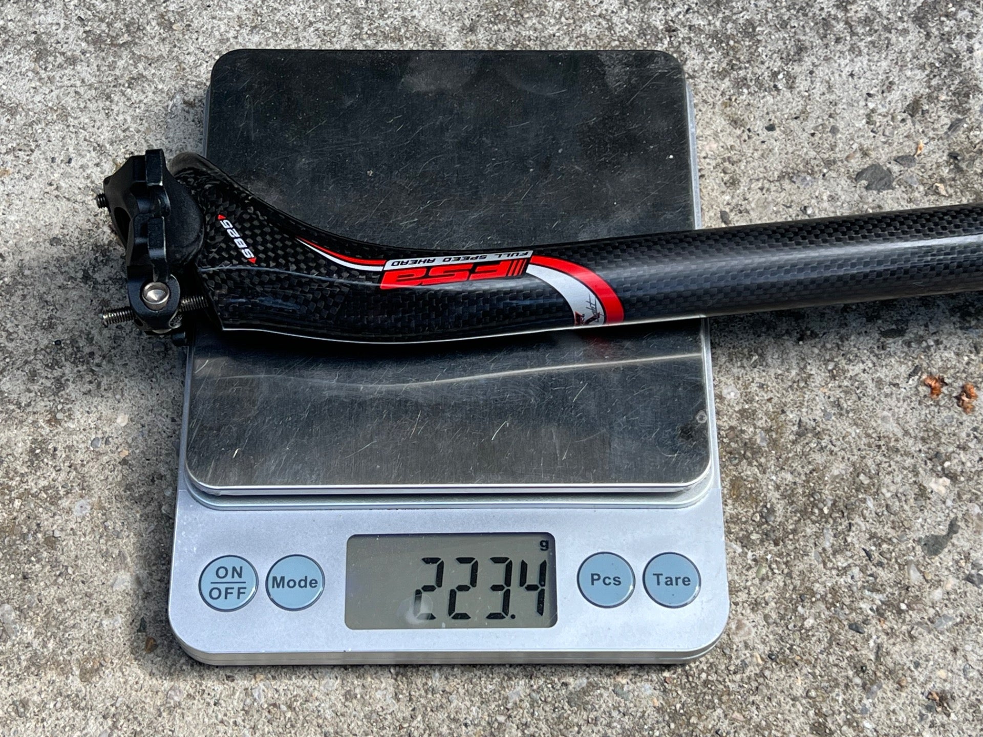 NICE FSA K-Force Light SB25 Carbon Seatpost 27.2x350mm Road Bike Black Racing  - Image 5