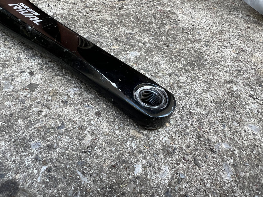 SRAM Rival GXP 24mm 34/50T 172.5mm Crankset Double Road Bike Black Aluminum 10sp - Image 5