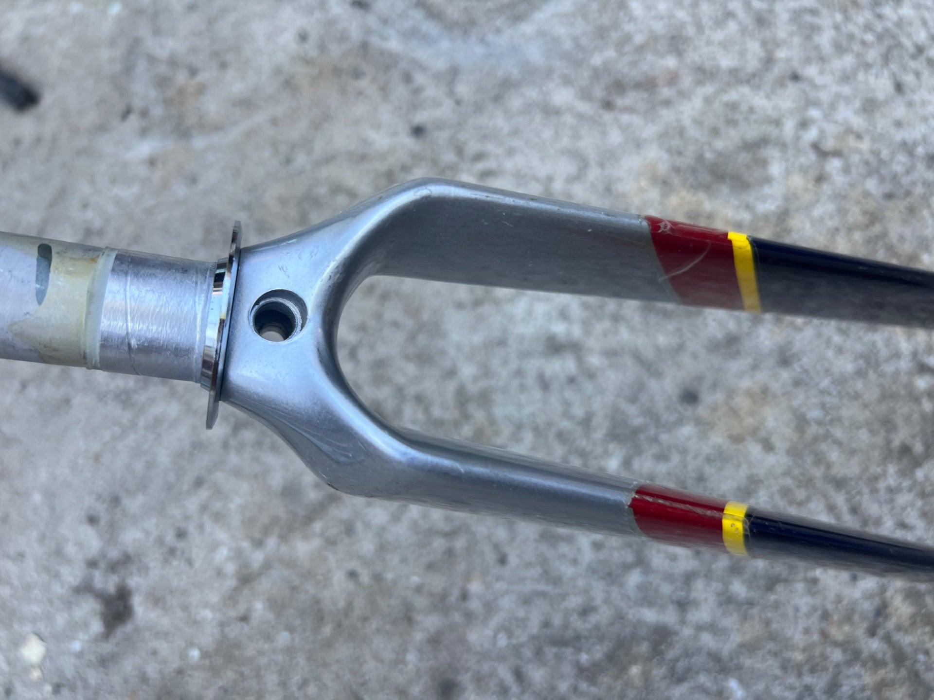 Vintage Carbon 700c Fork 1” 11.75” Threadless Steerer Blue Red Gray Silver Road  - Image 5