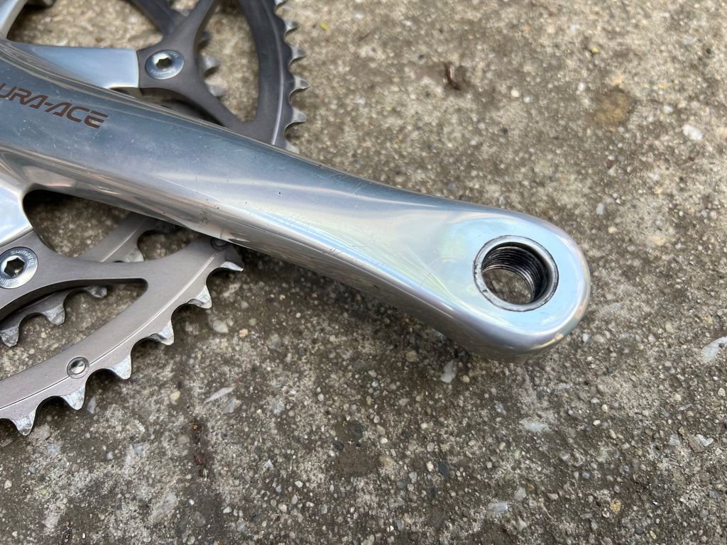 MINT Shimano Dura Ace FC-7701 172.5mm Crankset 53/39T Double 9 Speed Road Bike  - Image 5