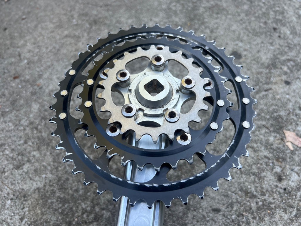 Cannondale CODA Crankset 175mm 44/32/22 Triple Silver Vintage Retro MTB USA  - Image 5