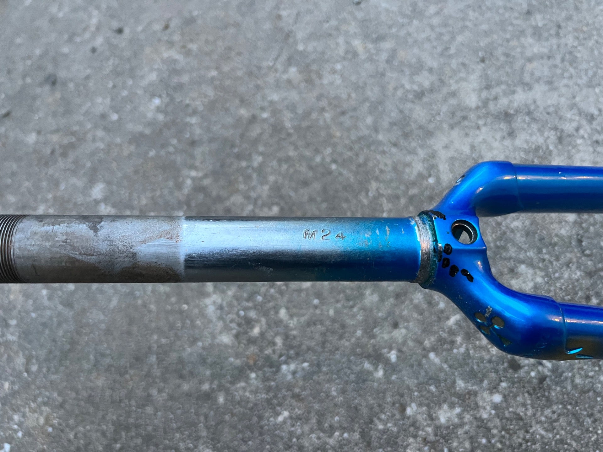 Colnago Chrome Blue Rigid Fork Road Bike Steel Vintage Retro Shamrock Logo 1in  - Image 5