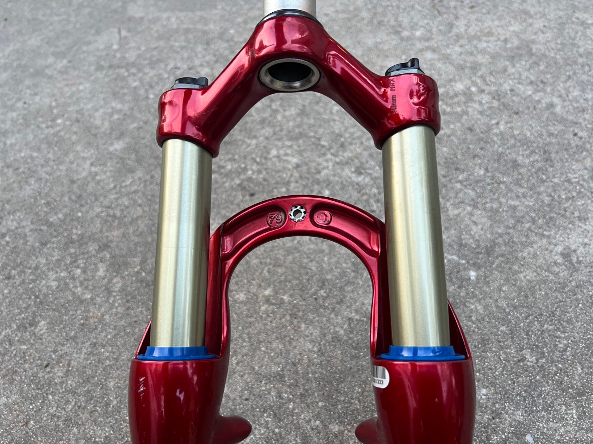 SERVICED RockShox Judy Race 80mm 1 1/8” Threadless Fork Red Vintage MTB Disc  - Image 6