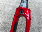 Used Trek RXL Bontrager 1 1/8” Tapered Carbon Fork Red White Aluminum Road Bike Race-Bicycle Bin