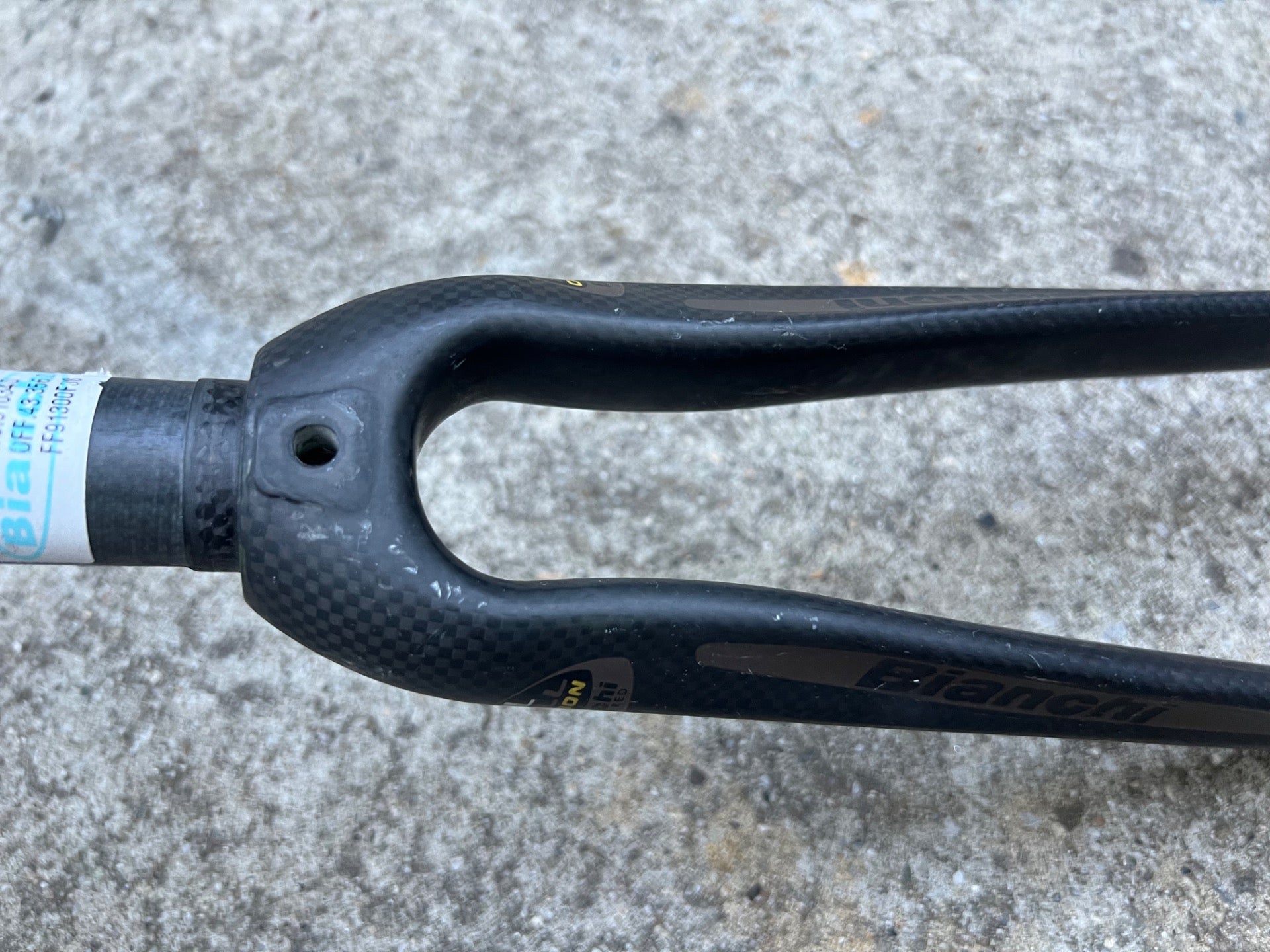 Bianchi XL Full Carbon Fork 700c 1 1/8” Threadless 7.5in Road Bike Black Racing - Image 6