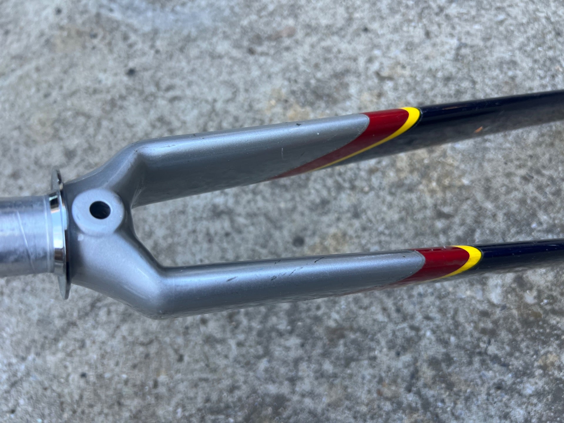 Vintage Carbon 700c Fork 1” 11.75” Threadless Steerer Blue Red Gray Silver Road  - Image 6