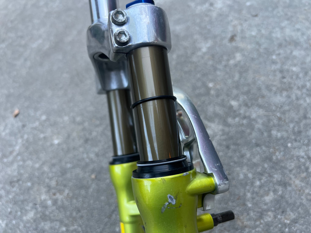 Used Serviced Marzocchi Bomber Z2 Fork Acid Green Vintage MTB Mountain 1 1/8” Retro-Bicycle Bin