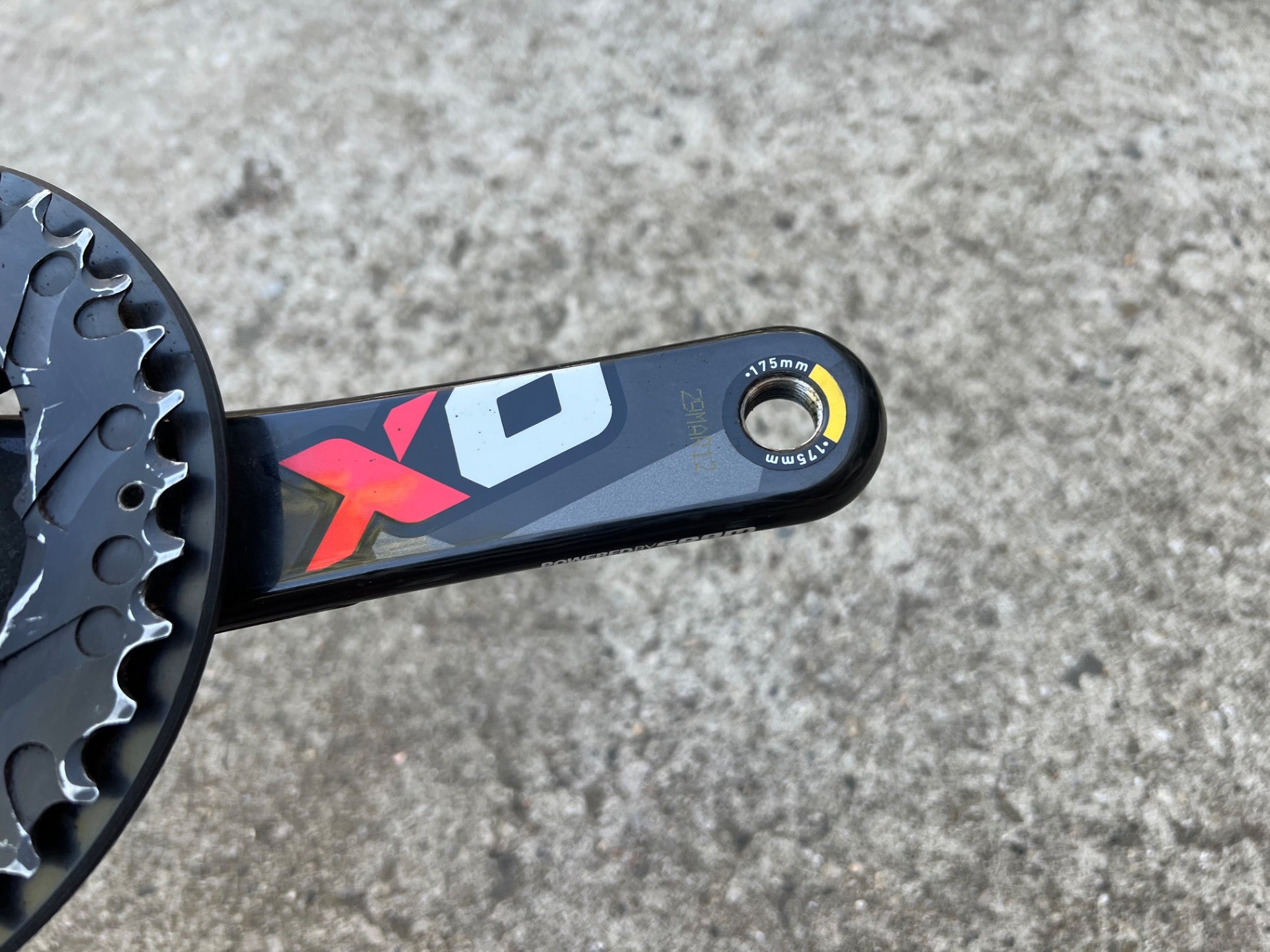 SRAM XO Carbon GXP Crankset 175mm 2x10 Double MTB DH 24mm Spindle Black Red - Image 6