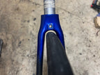 Used Bontrager Carbon Fork 700c 1 1/8” 8.5” Threadless Steerer Black Blue Road Fiber-Bicycle Bin