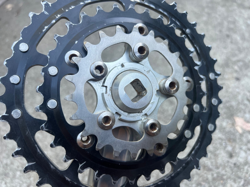 Cannondale CODA Crankset 175mm 44/32/22 Triple Silver Vintage Retro MTB USA  - Image 6