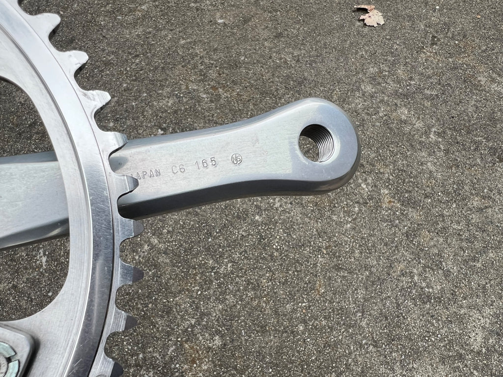 Sugino 75 165mm Crankset & Bottom Bracket 68mm NJS Silver Track Vintage Retro - Image 7