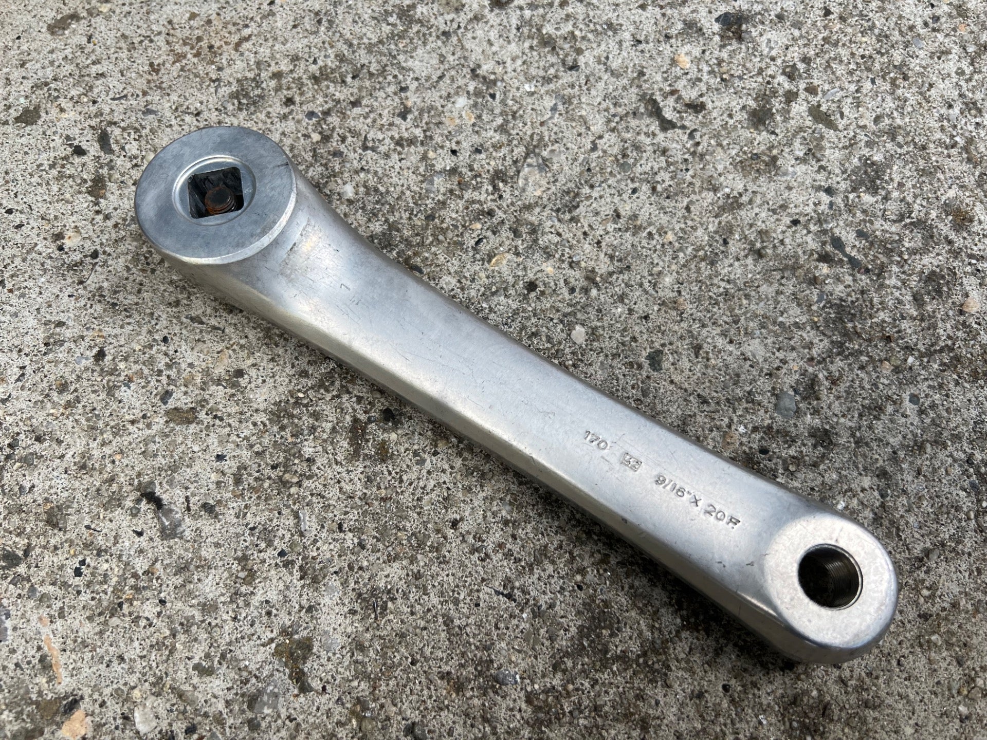 Campagnolo C-Record Crankset 170mm 53/42T Vintage Retro Road Bike Silver Campy - Image 7