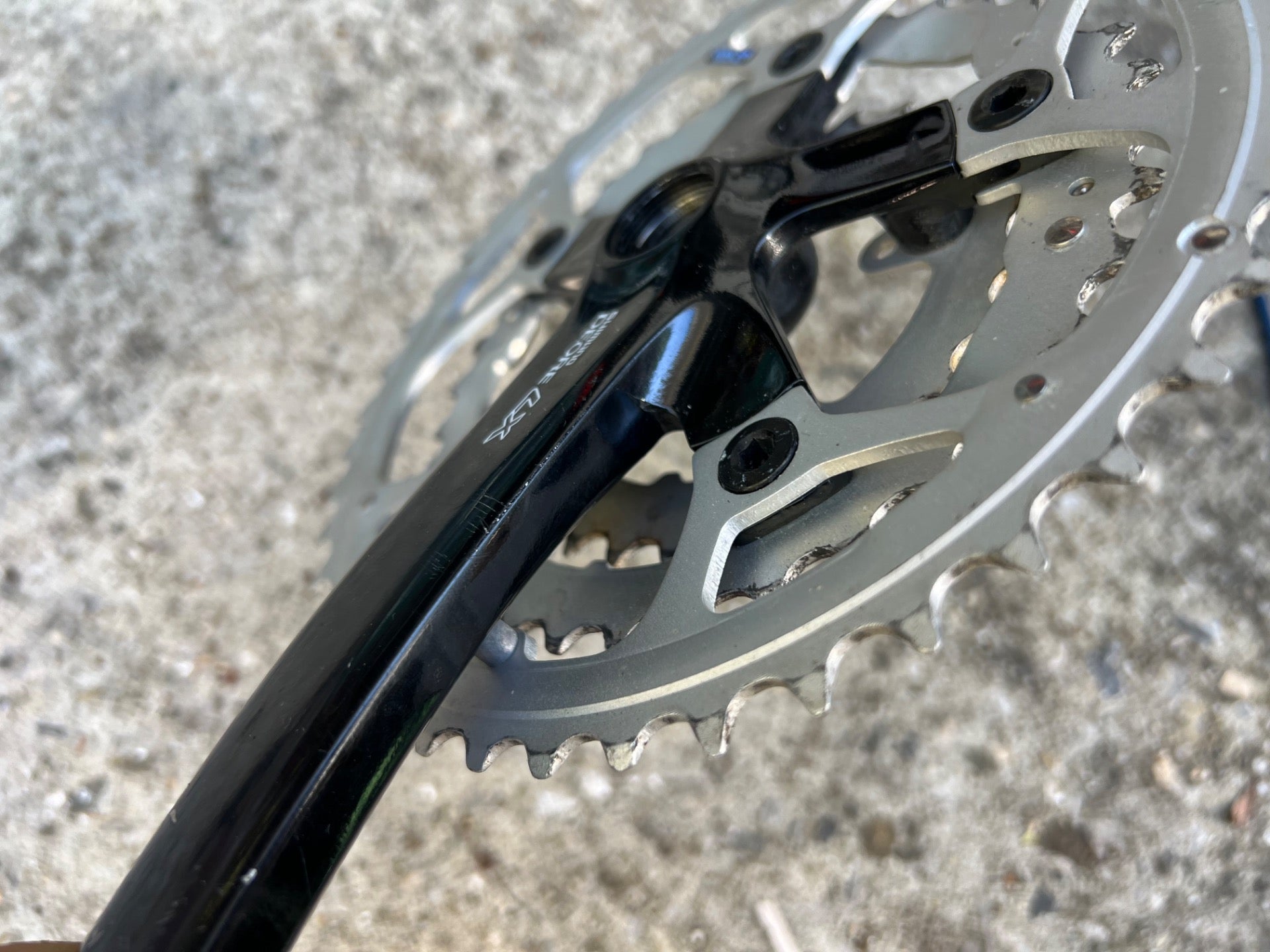 Shimano Deore LX FC-M560 175mm Crankset 46-36-26T Triple Black Vintage MTB Retro - Image 7