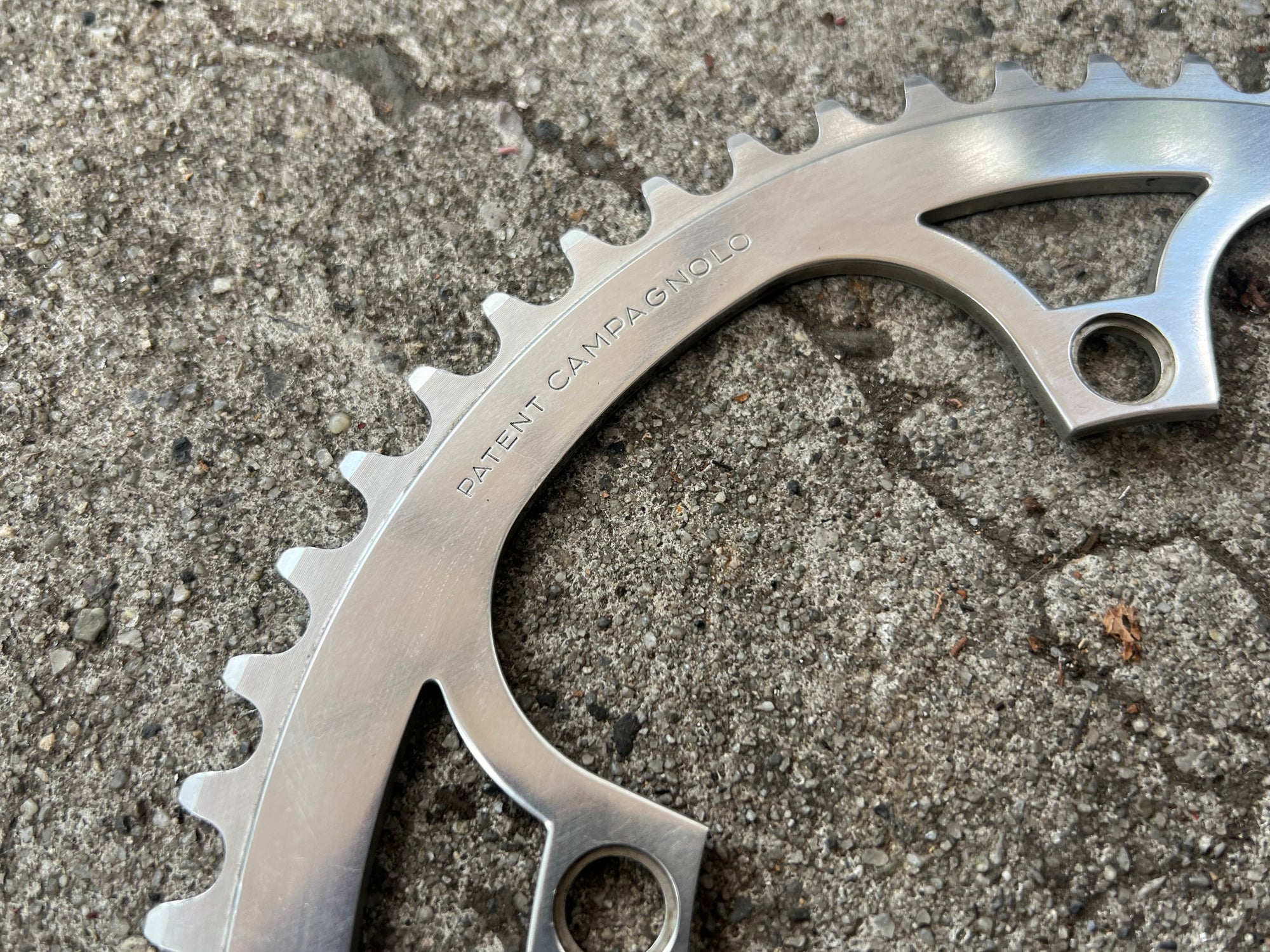MINT Campagnolo 144 BCD 57T 3/32” Chainring Vintage Road Track Silver