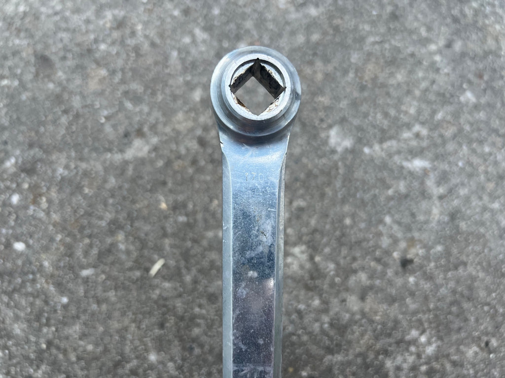 Zeus Crankset 38/52T 170mm Vintage Road Bike Silver Square Taper Double  - Image 8