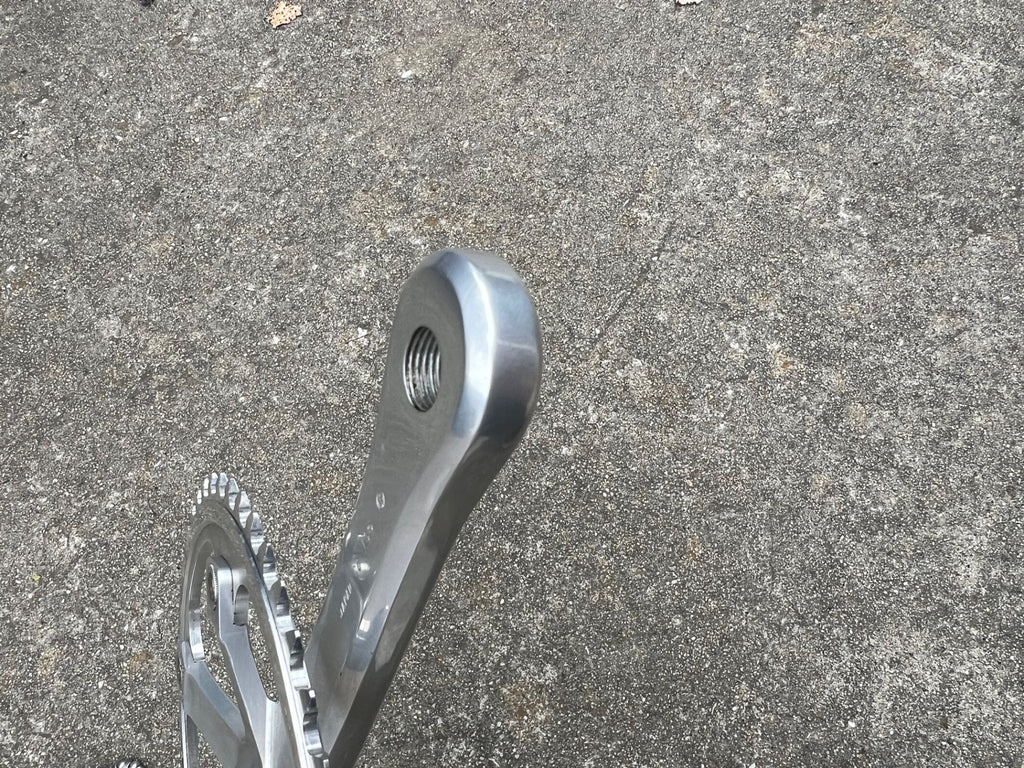 Sugino 75 165mm Crankset & Bottom Bracket 68mm NJS Silver Track Vintage Retro - Image 8