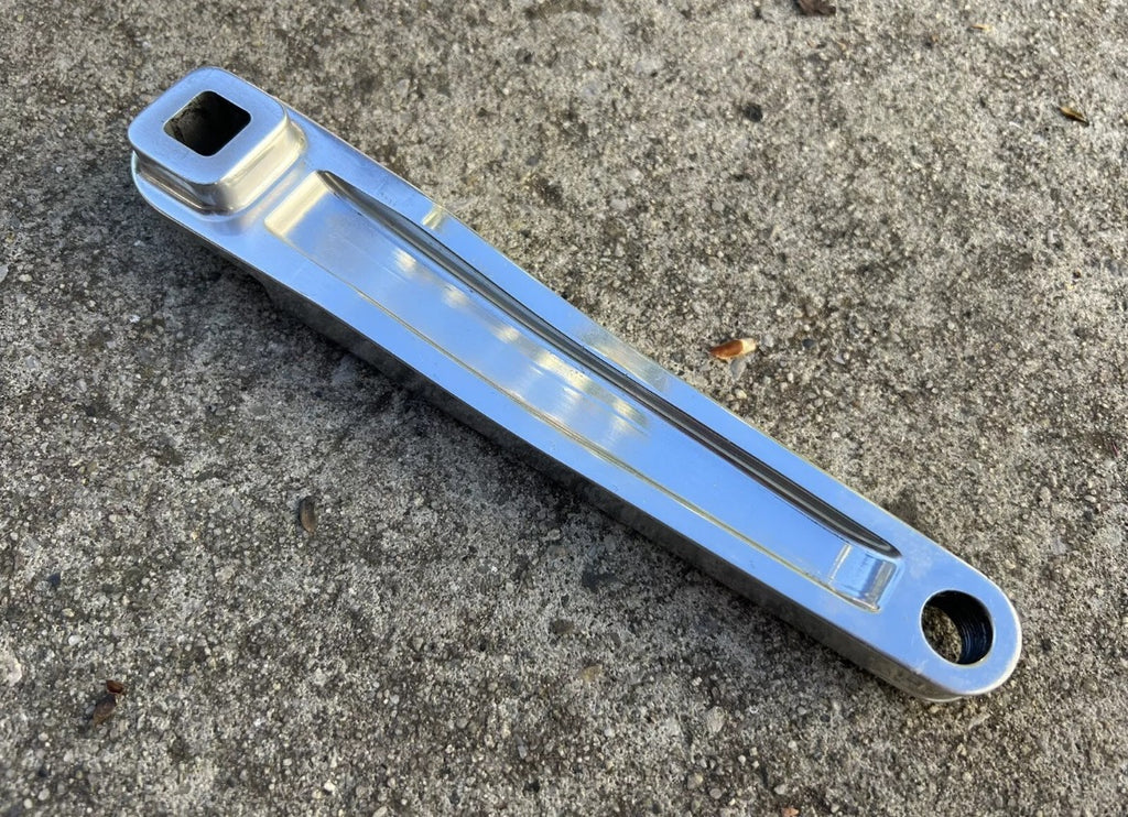MINT Kooka Road Cranks 130 BCD 175mm Silver Vintage Retro Bike CNC Double Rare - Image 8