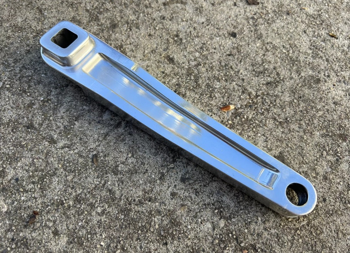 MINT Kooka Road Cranks 130 BCD 175mm Silver Vintage Retro Bike CNC Double Rare - Image 8
