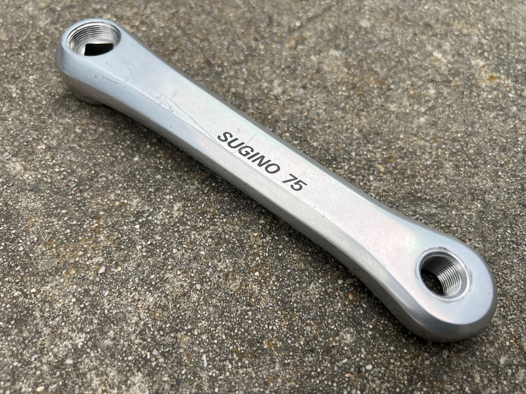 Sugino 75 165mm Crankset & Bottom Bracket 68mm NJS Silver Track Vintage Retro - Image 9