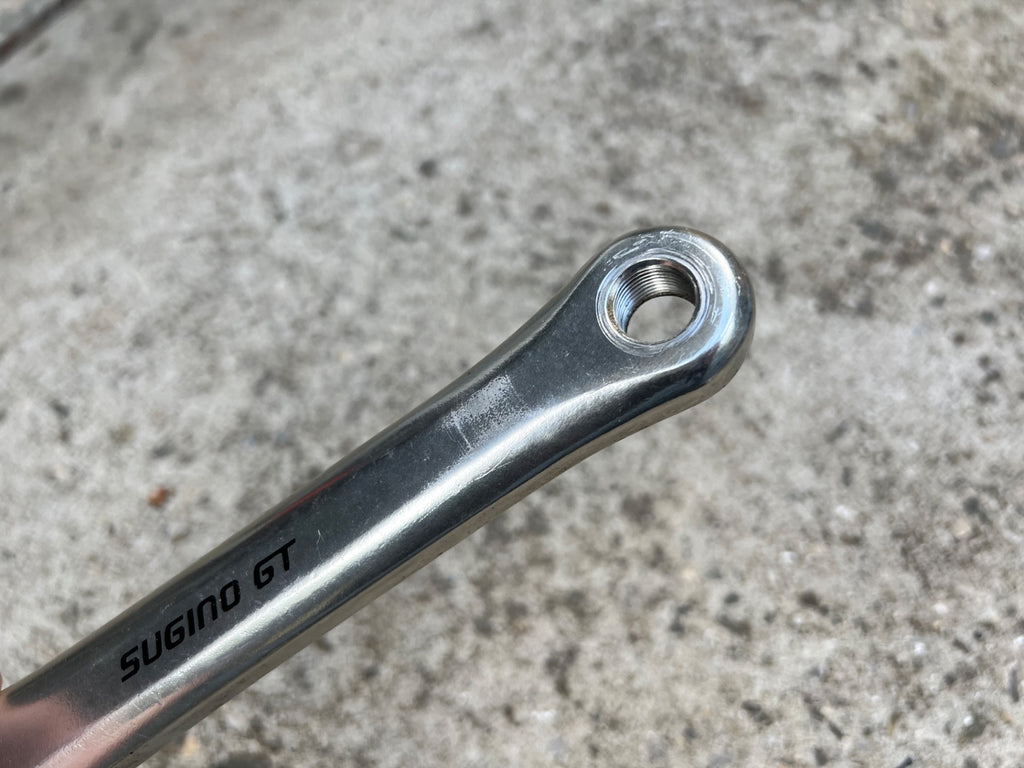 Sugino GT 165mm 42/52T Crankset Vintage Road Bike Silver Touring Double Retro - Image 10