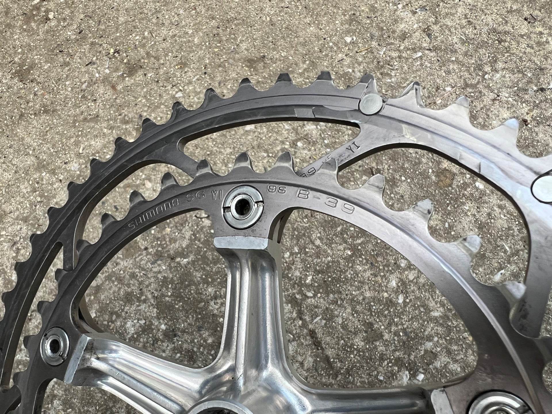 MINT Shimano Dura Ace FC-7701 172.5mm Crankset 53/39T Double 9 Speed Road Bike  - Image 10