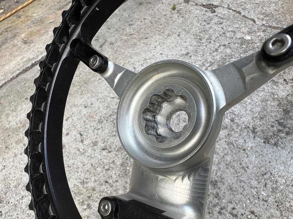 CODA Magic Motorcycle Moto 167.5mm Crankset 53/39T Road Bike Silver Cannondale  - Image 11