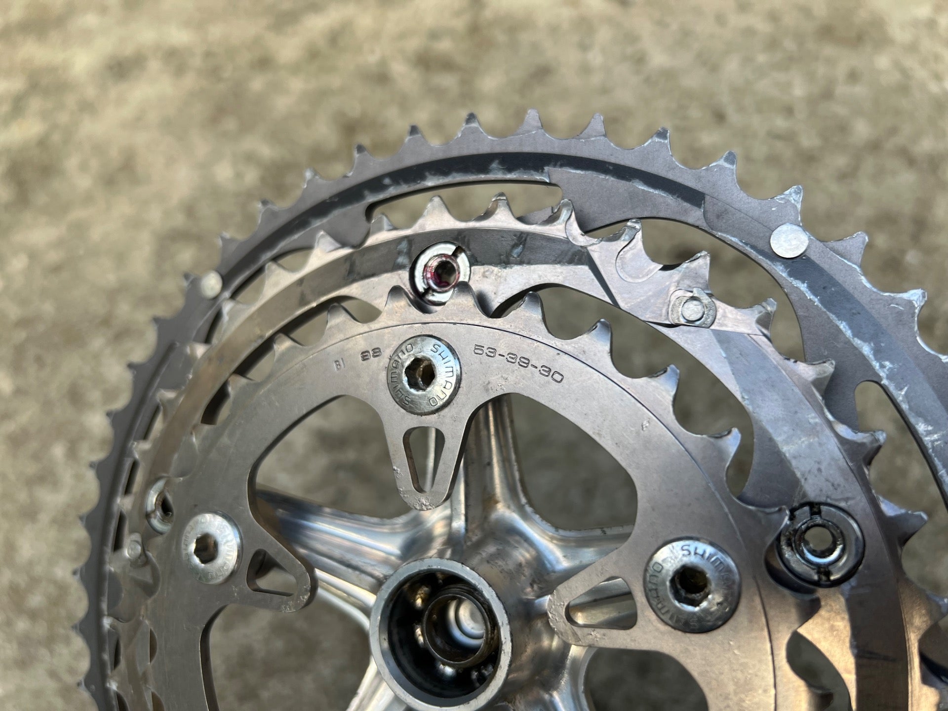 Shimano Dura Ace FC-7703 48-39-30 Triple Crankset 172.5mm Road Bike Silver  - Image 12