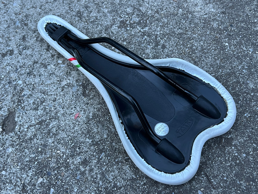 Colnago X1 Saddle 285x130mm Road Bike Racing White Italy Vintage Italian