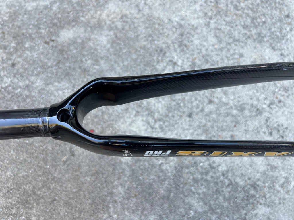 NOS Forte Axis 700c Carbon Fork 1” Steerer 12” Long Black Gold Road Bike