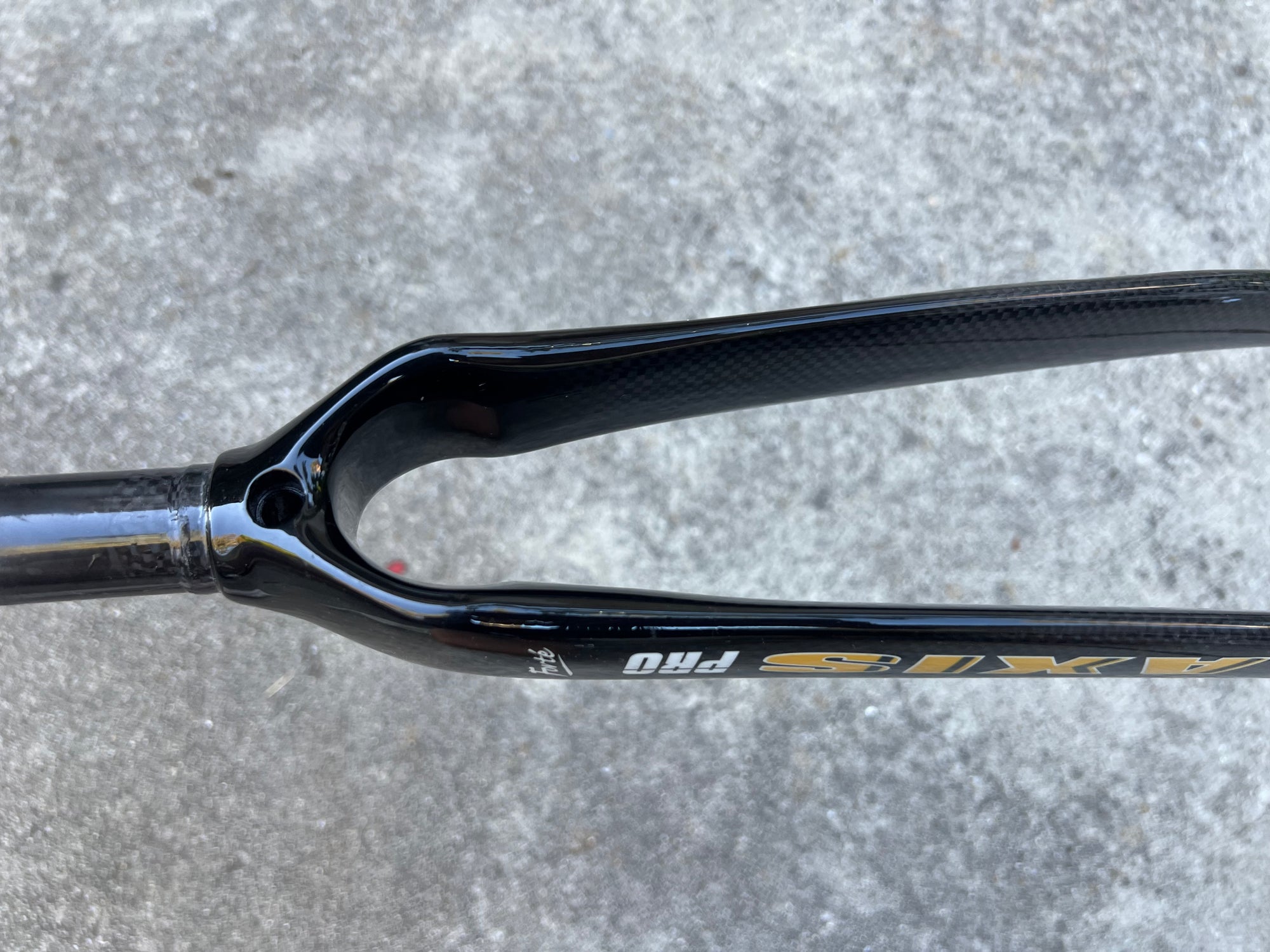 NOS Forte Axis 700c Carbon Fork 1” Steerer 12” Long Black Gold Road Bike