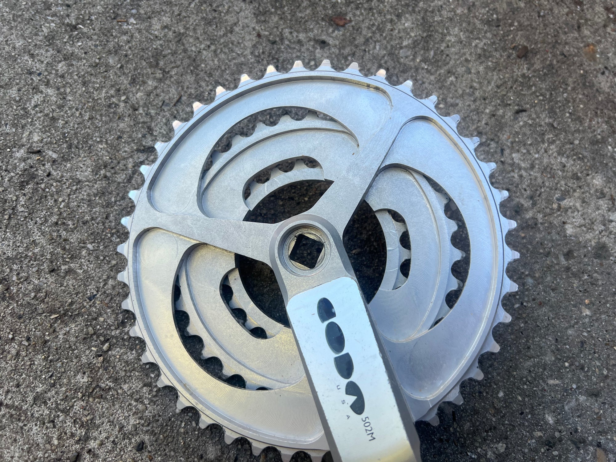 FREE SHIP CODA 502M 175mm Triple Vintage MTB Mountain Bike Silver Cannondale Crankset