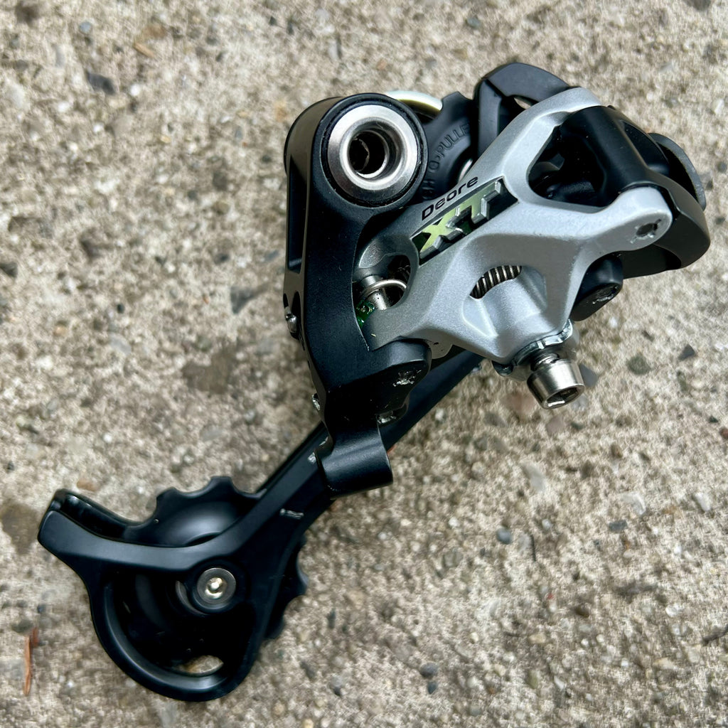 MINT Shimano Deore XT RD-M771 SGS 9 Speed Rear Derailleur Vintage MTB Black