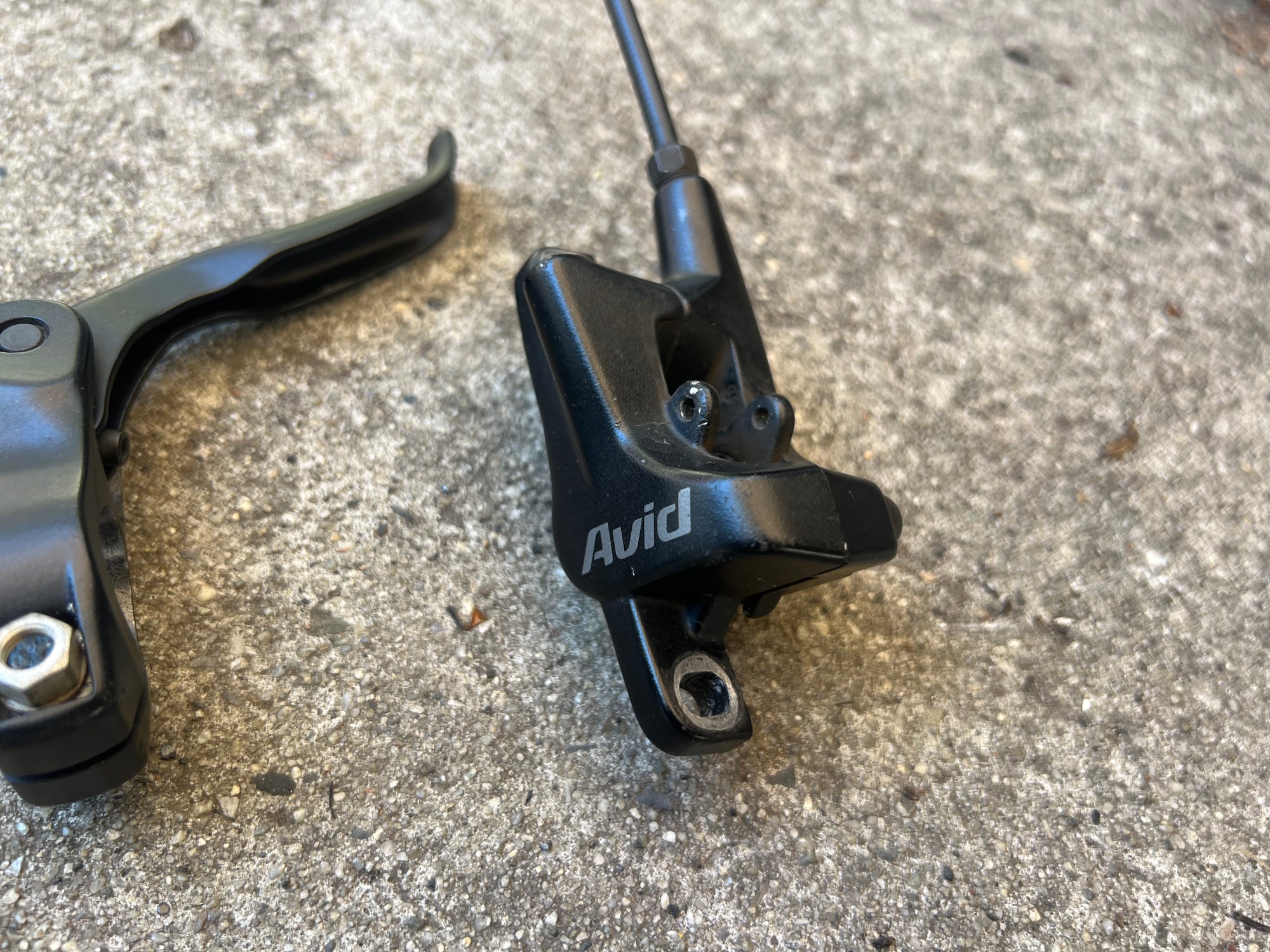 NO PADS Avid Front Hydraulic Disc Brake Black MTB Mountain Bike 2 Piston