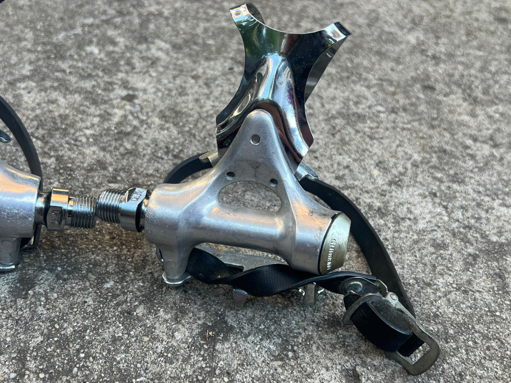 Shimano 600 PD-6207 Toe Clip Pedals Vintage Road Bike Touring Size M Retro