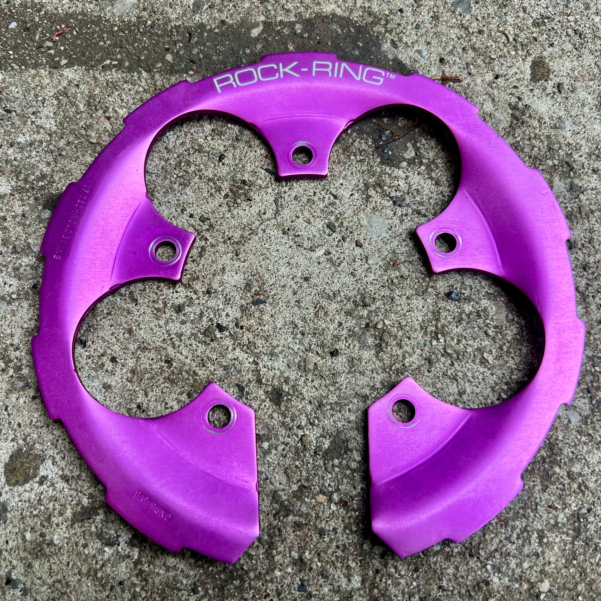 NOS Girvin Rock Ring 110 BCD 5 Bolt Purple Anodized Vintage MTB Mountain Bike