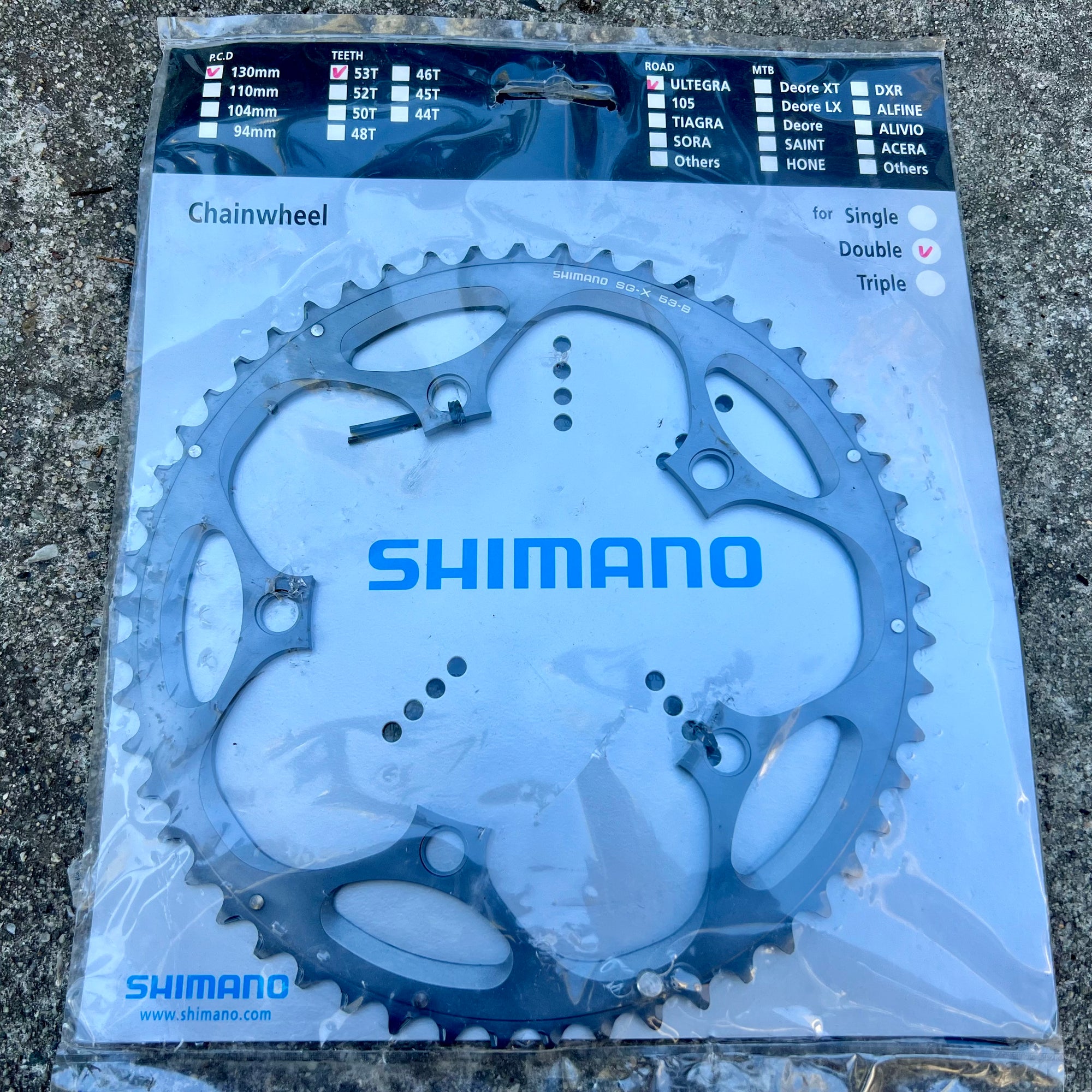 NEW NOS Shimano Ultegra FC-6600 53T 130 BCD SG-X Big Double Chainring