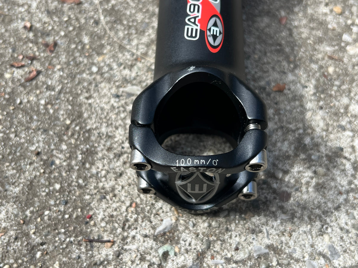 NOS* Easton EA90 1 1/8” Threadless 0° 31.8x100mm Stem Black Road