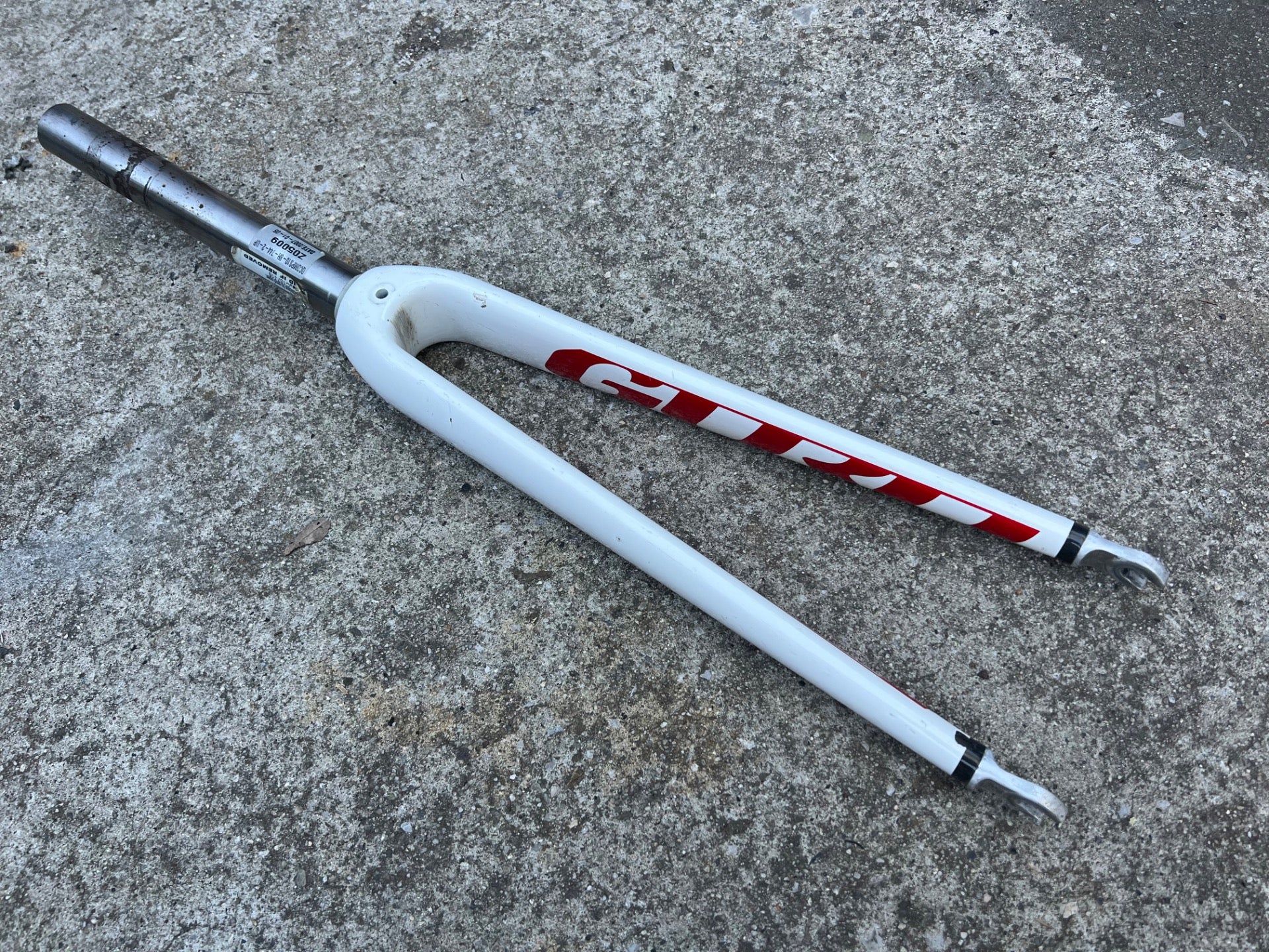 Guru Carbon Fork 700c 1 1/8” 8.25” Steerer True Temper White Red Threadless Road - Image 2
