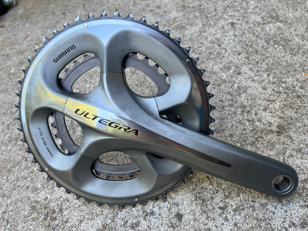 Shimano Ultegra FC-6750 34/50T 172.5mm Crankset 24mm Double 9/10 Speed Road Gray - Image 2