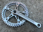 Used Sugino Mighty Crankset 171mm 48/42T Double Vintage Road Retro 144 BCD Drillium-Bicycle Bin