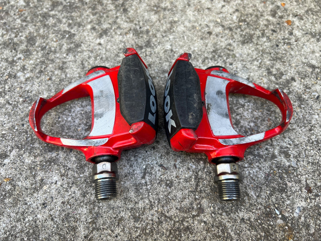 Look Carbon Clipless Pedals Red Vintage Road Bike 9/16 Eroica Race - Image 2