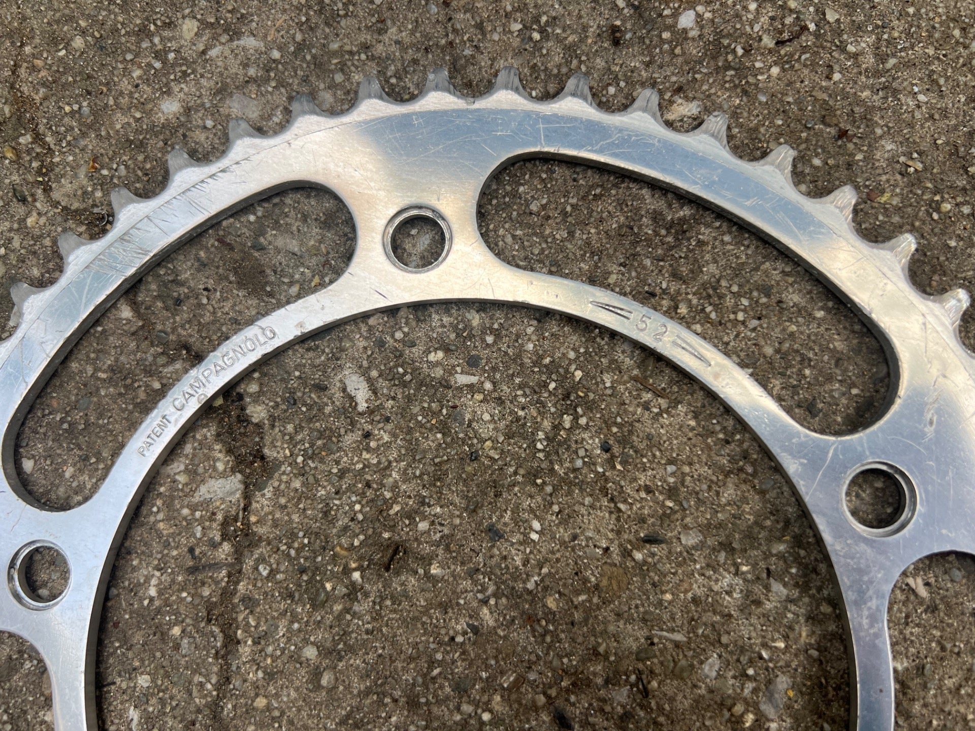Campagnolo 151 BCD 52T 3/32” Chainring Vintage Road Track Silver Campy 5 Bolt - Image 2