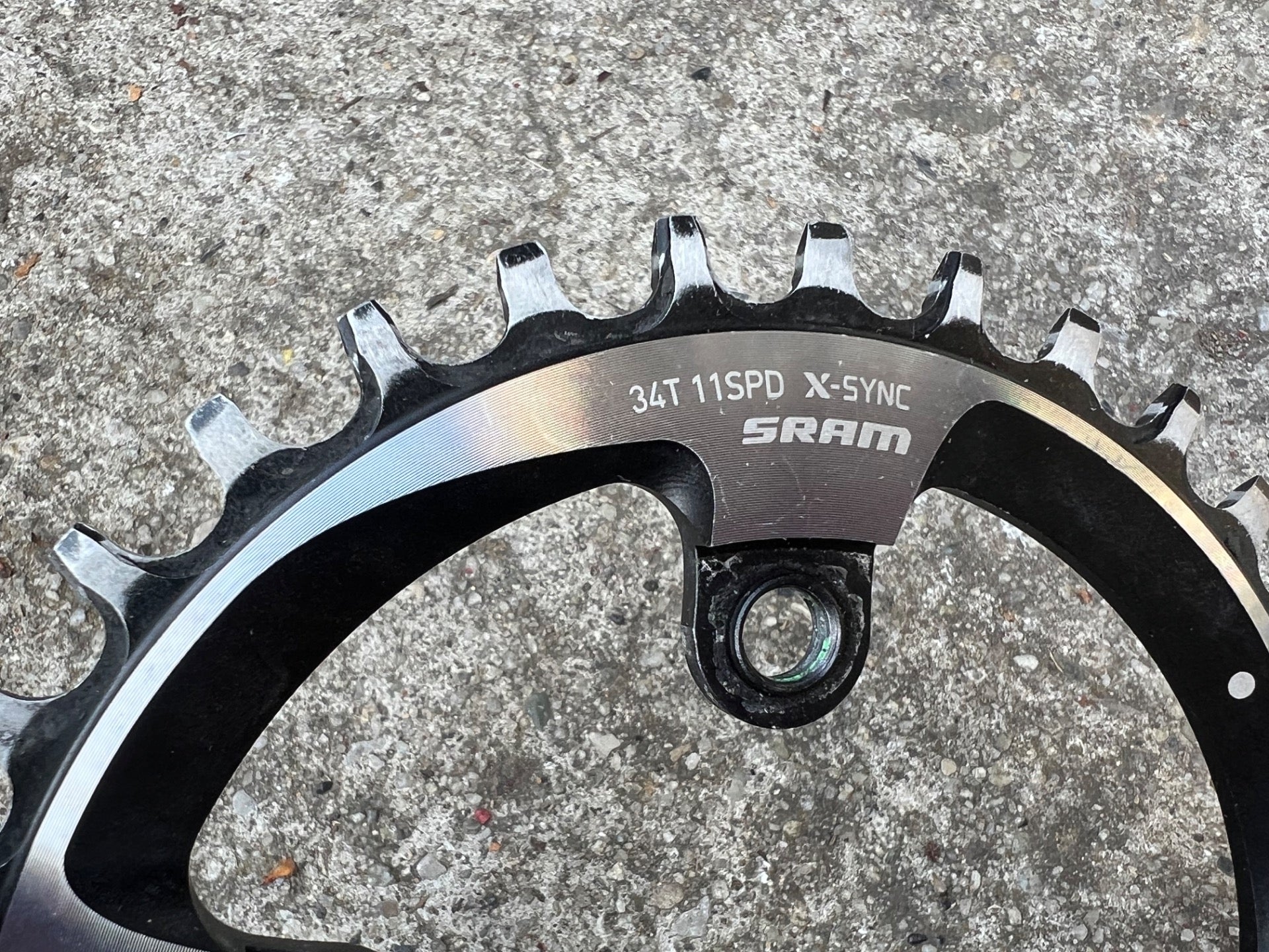 SRAM XX1 X-Sync 34T 11 Speed 76BCD Asymmetrical Chainring Black Silver MTB - Image 2