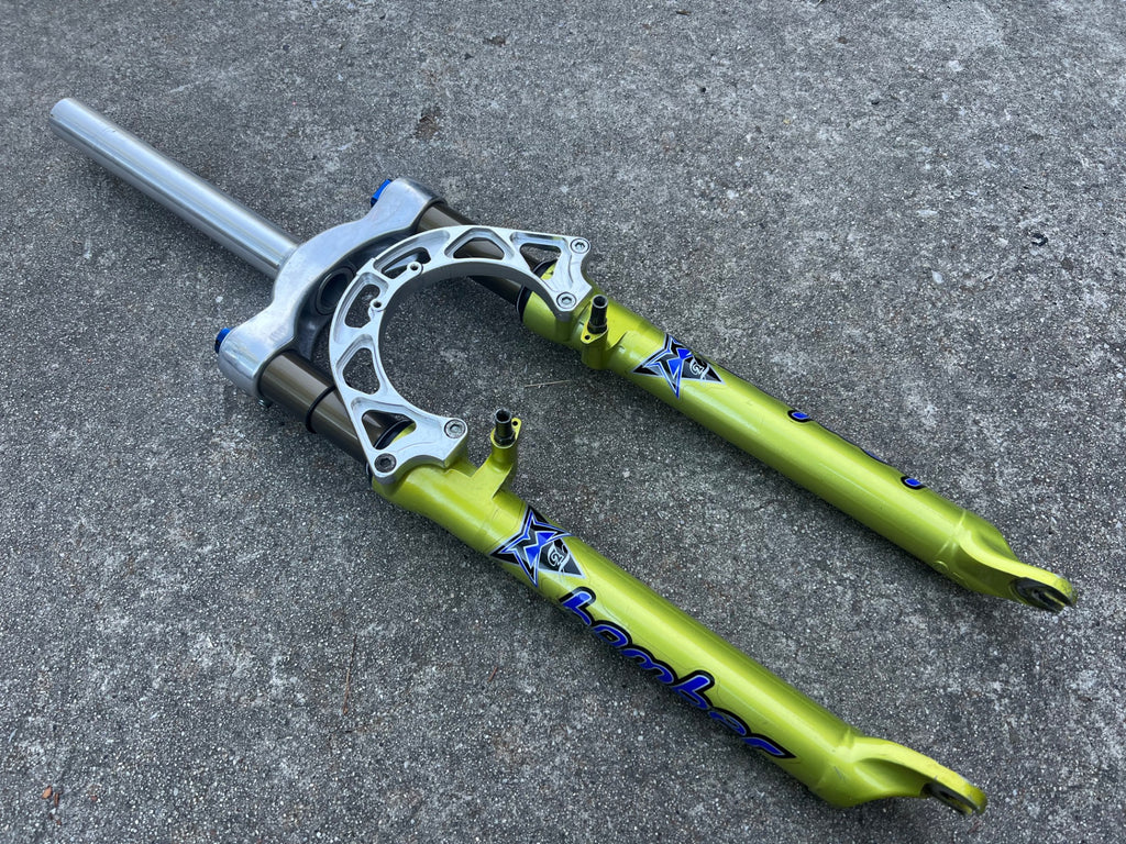 Used Serviced Marzocchi Bomber Z2 Fork Acid Green Vintage MTB Mountain 1 1/8” Retro-Bicycle Bin