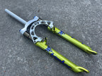 Used Serviced Marzocchi Bomber Z2 Fork Acid Green Vintage MTB Mountain 1 1/8” Retro-Bicycle Bin